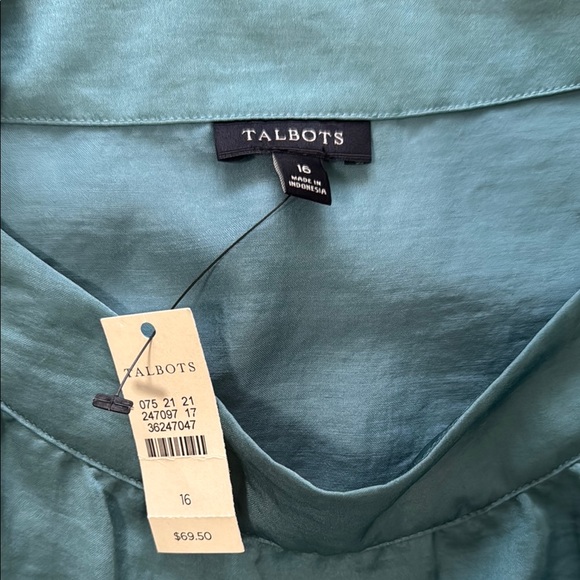 Talbots Aqua Sleeveless Top - Picture 2 of 7
